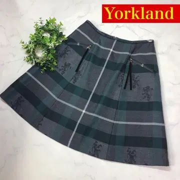 요크랜드의 정통 체크 스커트 9호 M 사이즈