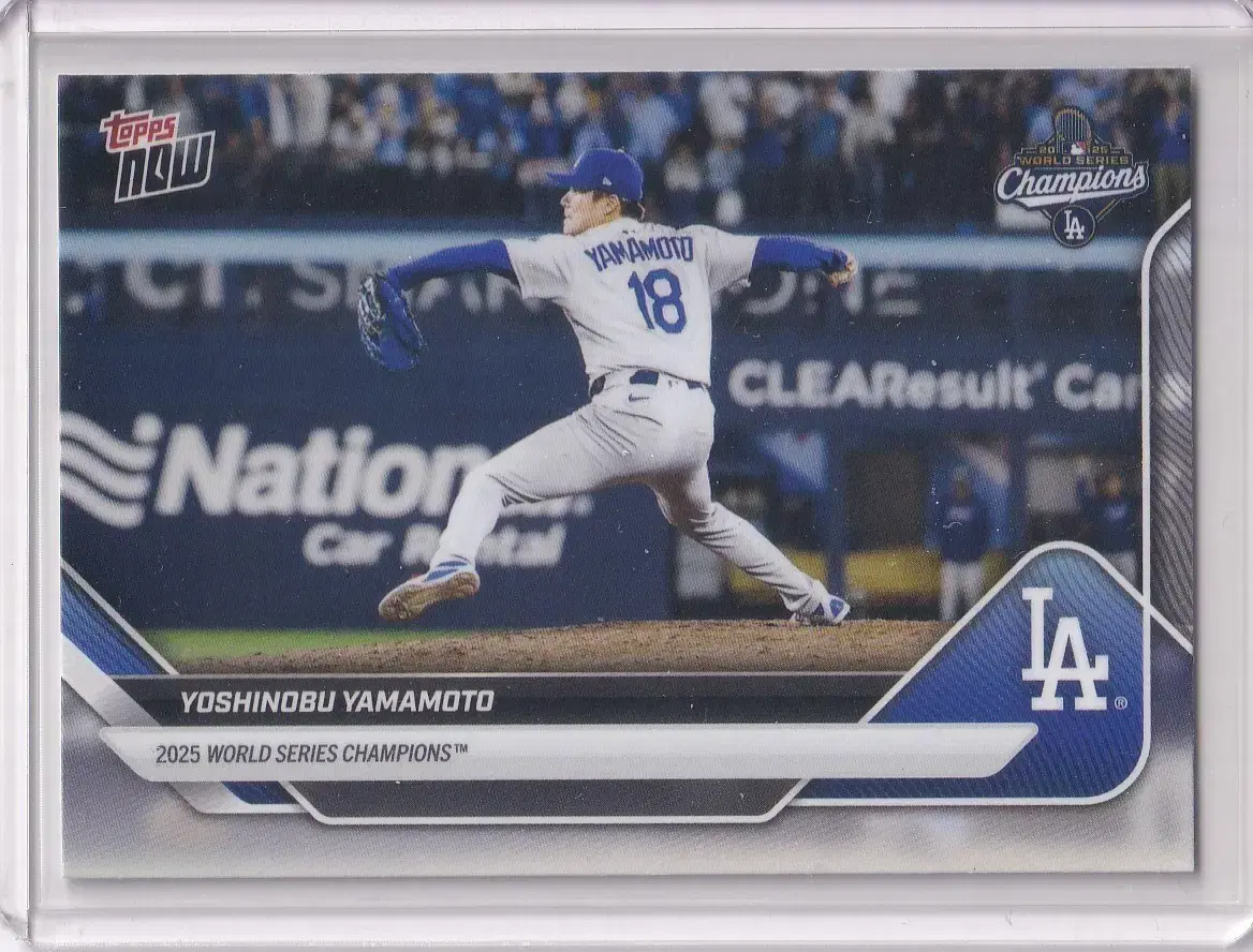 Topps 야마모토 요시노부 2025 월드시리즈 챔피언 카드