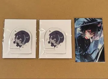 악마고양이 아크릴 스탠드 키 클리어 카드 렌