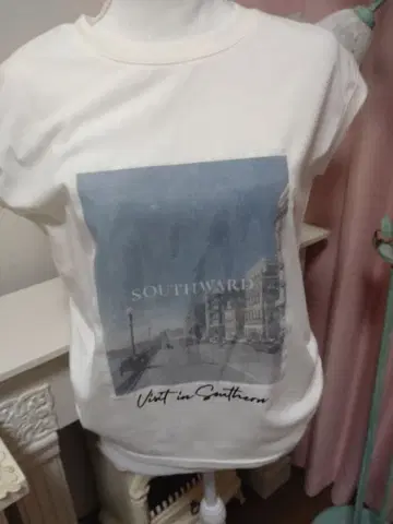 미사용 새상품 JOYMARKER 프린트 반팔 T셔츠