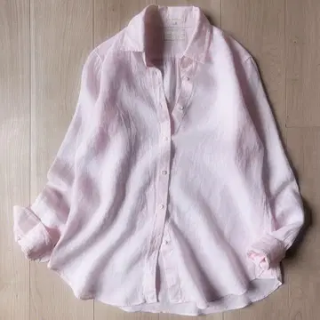 새상품급*23구 x LIBECO 린넨 셔츠 42T 핑크 긴팔