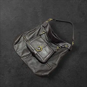 y2k archive leather hobobag Black
