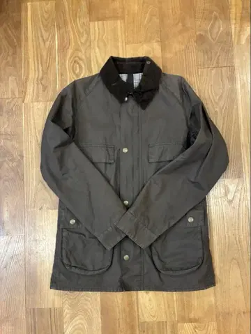 브라운 코튼 자켓 바버풍