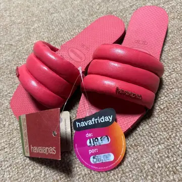 브라질 구매 일본 미발매 초레어 havaianas 핑크 비치 샌들