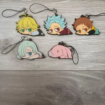 일곱개의 대죄 러버 스트랩 다루운 5개