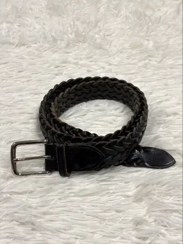 [레어] 화이트하우스콕스 가죽 메쉬 벨트 블랙 30/75