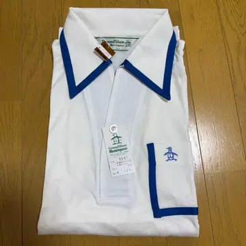GrandSlam 피케 셔츠 M 사이즈 화이트/블루