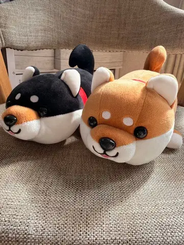 [ 새상품급 ] 해피 마메시바 봉제 인형 블랙 시바견 마메시바