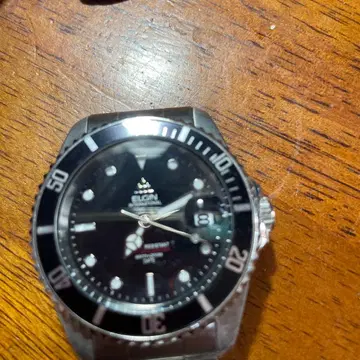 ELGIN 자동 와인딩 다이버즈 시계 블랙