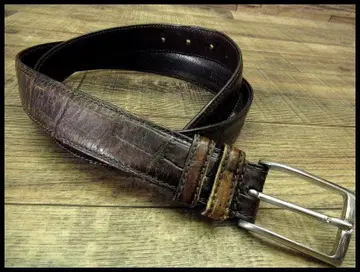 G2 TA118 이탈리아제 페리지 악어 무늬 엠보 천연 가죽 벨트