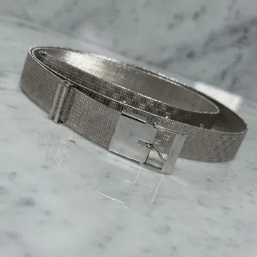 빈티지 메탈 메쉬 벨트 Silver 은 실버 가는 폭