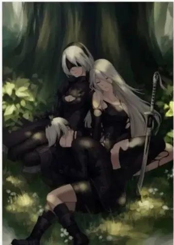 니어 오토마타 캔버스 아트 포스터 무료배송