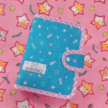 데님풍 별 패턴 씰북 바인더 헤이세이 레트로 라이트 블루 1