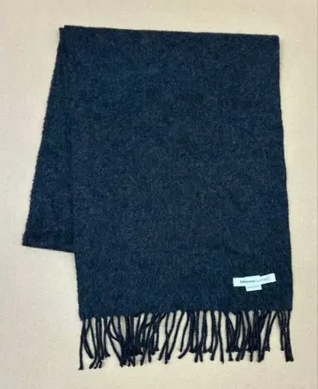 존스톤스 캐시미어 100% 머플러 차콜 그레이 구형 택 빈티지