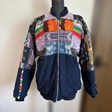 수입 구제 의류 자켓 블루종 과테말라 핸드메이드 패치워크