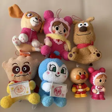 호빵맨 캐릭터 봉제 인형 피규어 세트