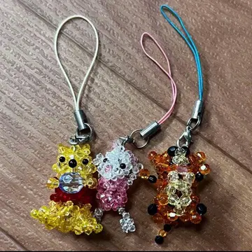 곰돌이 푸 비즈 스트랩 3종 세트