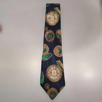 프랑스제 80s-90s Girls de Paris 시계 디자인 넥타이