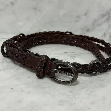 vintage Leather 천연 가죽 조르주 레쉬 메쉬 벨트 천연 가죽