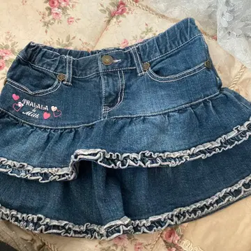 [레어] TRALALA 프릴 데님 스커트