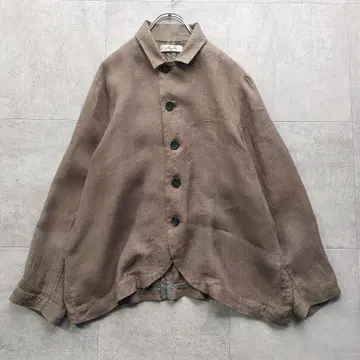 이치 앤티크스 린넨 자켓 겉옷 M 상당 카키