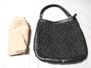 [ 컨디션 최상 ] 레어 헬렌 카민스키 뜨개질 가죽 토트백 블랙