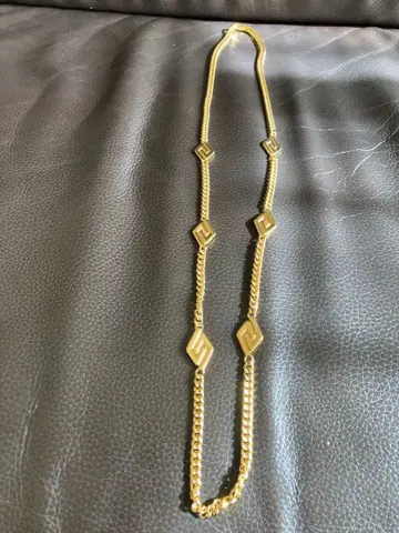 골드 도금 체인 목걸이 다이아몬드형