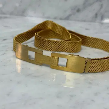 vintage METAL GOLD 메탈 메쉬 벨트 금 골드