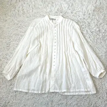 ICHI 이치앤티크 프릴 린넨 A라인 셔츠