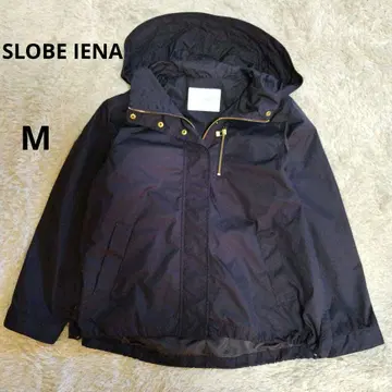 SLOBE IENA 마운틴 후드티 후드 블루종 M 골드 버튼