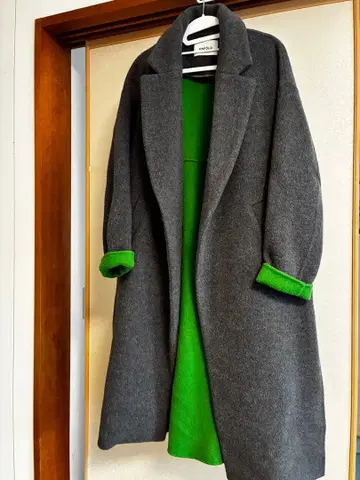 엔폴드 더블 비버 슬릿 코트