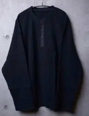 kinema 와플 헨리넥 셔츠 L 사이즈 블랙