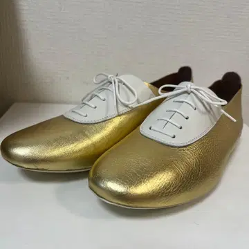 Corte della Pelle 골드 플랫슈즈