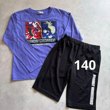 포켓몬스터 긴팔 반바지 파자마 140