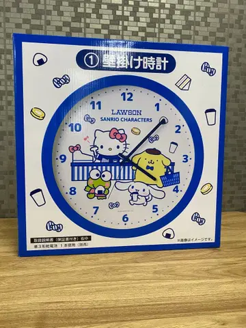 LAWSON 산리오 캐릭터 벽걸이 시계 세트