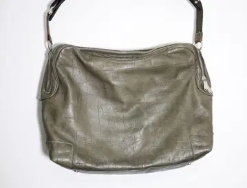 올리브 그린 가죽 숄더백 aniary