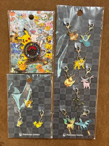 로고 핀즈 포켓몬 센터 도쿄 DX & 전국 도감 메탈 참 세트