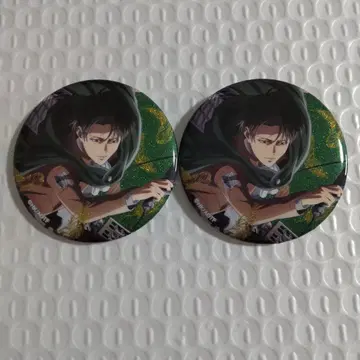 진격의 거인 반다이남코 기억으로의 진격 글리터 캔뱃지 리바이 2개