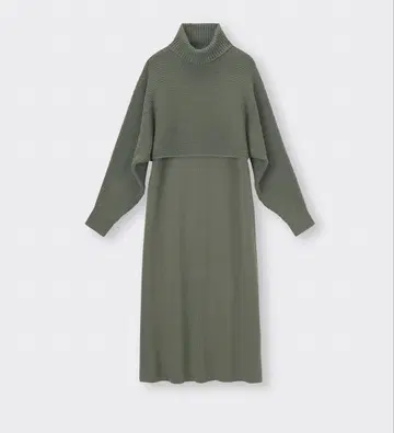 새상품 멀티웨이 니트 원피스 (긴팔) 올리브 M 사이즈