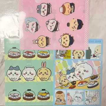 치이카와 (먼작귀) 쿠라스시 롯데 클리어 파일 묶음 판매