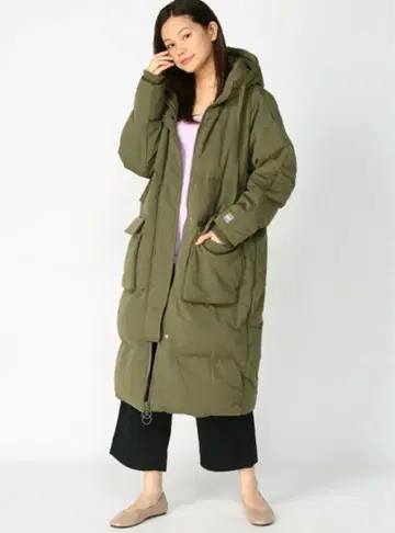 새상품급 GAP 롱 다운 코트 S 카키