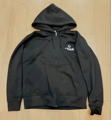 STIGA (티가) 지퍼 후드티 블랙 탁구