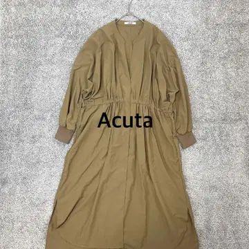 [ Acuta ] 아쿠타 나일론 셔츠 원피스 스키퍼 드로스트 베이지