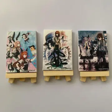 슈타인즈 게이트 캔버스 보드 3종 마키세 크리스, 페이리스, 키류 모에카