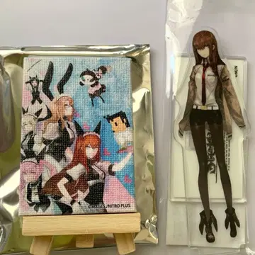 슈타게 마키세 크리스 아크릴 스탠드 미니 캔버스 보드 2점