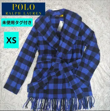 폴로 랄프로렌 아우터 체크 프린지 자켓 코트 겉옷