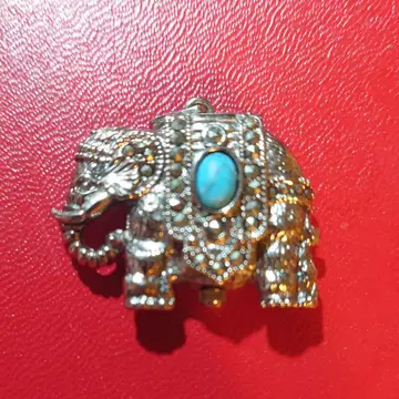 코끼리 아시안 빈티지 회중시계 목걸이 앤티크