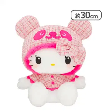새상품 택 포함 팬더 헬로키티 가슴 두근 트위드 초 BIG 봉제 인형