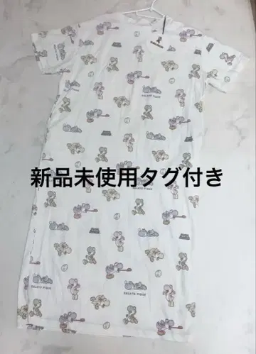 [택 포함 새상품] 젤라또피케 슈퍼 마리오 요시 콜라보 원피스