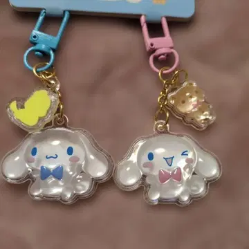 산리오 커플 니코니코 키링 봉봉드롭 키링 시나모롤